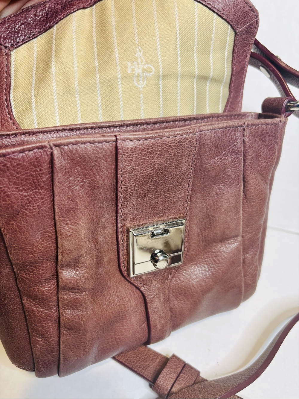 Cole Haan Chestnut Brown Leather Crossbody Bag - Picture 7 of 10